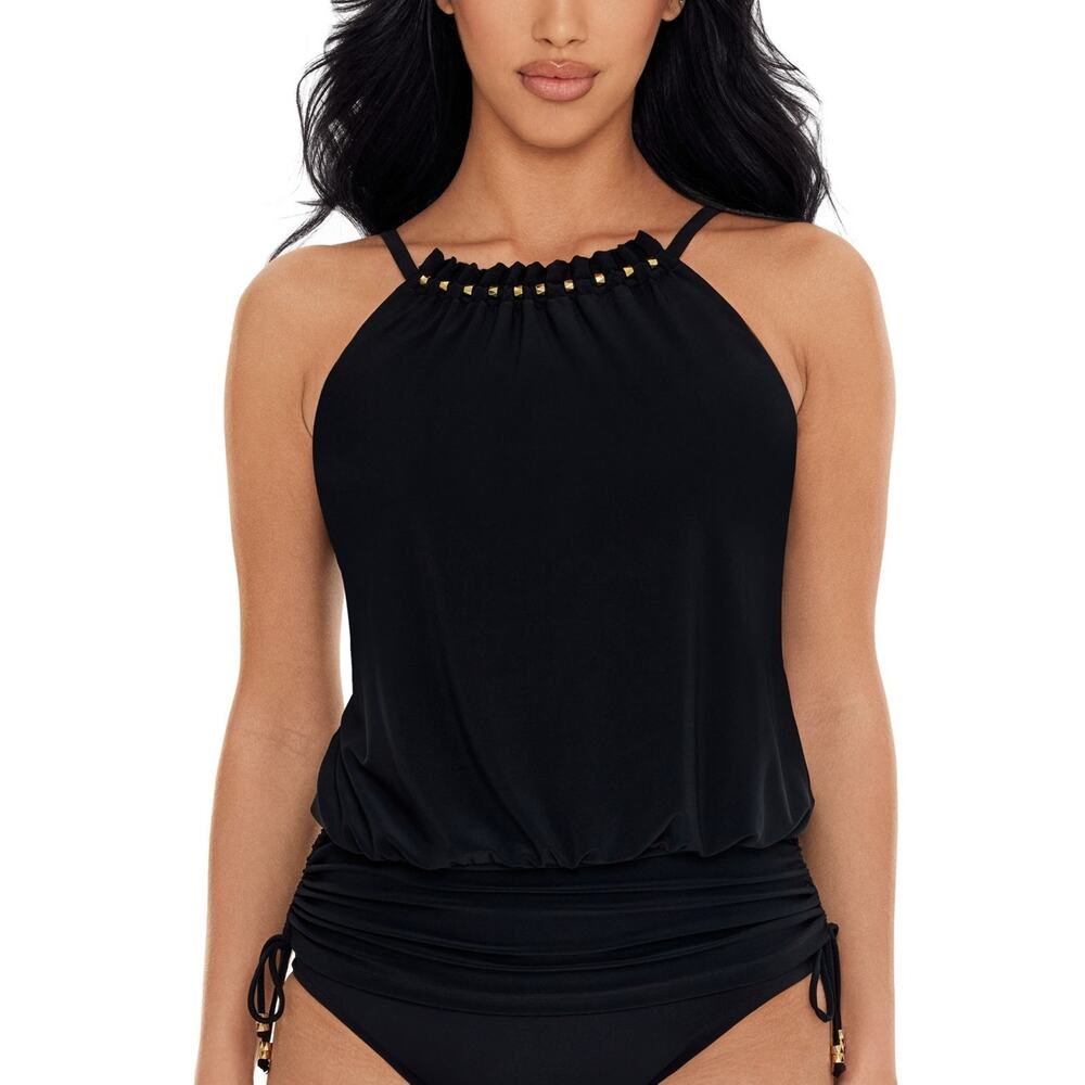 Magicsuit Women's Boba Babs Studded Tankini Top Black Size 10 1302